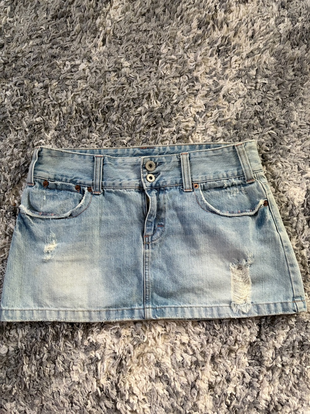 American Eagle Y2K Denim Micro Mini Skirt sz 10